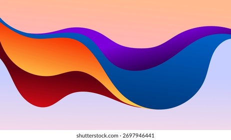 ABSTRACT BACKGROUND ELEGANT GRADIENT SMOOTH LIQUID COLORFUL DESIGN WITH HANDDRAWN ORGANIC SHAPES VECTOR TEMPLATE GOOD FOR MODERN WEBSITE, WALLPAPER, COVER DESIGN 