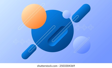 ABSTRACT BACKGROUND ELEGANT GRADIENT SOFT BLUE SMOOTH LIQUID COLORFUL DESIGN WITH GEOMETRIC SHAPES VECTOR TEMPLATE GOOD FOR MODERN WEBSITE, WALLPAPER, COVER DESIGN 