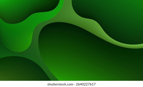 ABSTRACT BACKGROUND ELEGANT GREEN GRADIENT MESH SMOOTH LIQUID COLORFUL WITH HAND DRAWN SHAPES DESIGN VECTOR TEMPLATE GOOD FOR MODERN WEBSITE, WALLPAPER, COVER DESIGN 