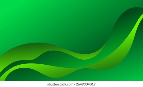 ABSTRACT BACKGROUND ELEGANT GREEN GRADIENT SMOOTH LIQUID COLORFUL WITH HAND DRAWN SHAPES DESIGN VECTOR TEMPLATE GOOD FOR MODERN WEBSITE, WALLPAPER, COVER DESIGN 