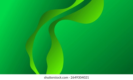 ABSTRACT BACKGROUND ELEGANT GREEN GRADIENT SMOOTH LIQUID COLORFUL WITH HAND DRAWN SHAPES DESIGN VECTOR TEMPLATE GOOD FOR MODERN WEBSITE, WALLPAPER, COVER DESIGN 