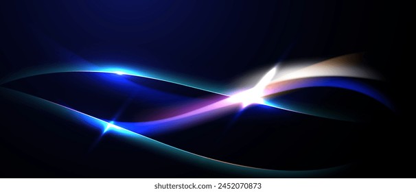 Fondo Abstractas con elegantes efectos de luz. Ilustración vectorial