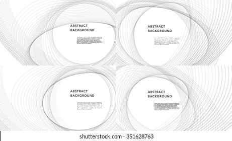 Abstract background with elegant lines, perfect for business presentations. Set of vector abstract backgrounds