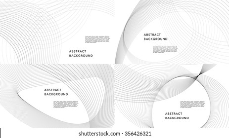 Abstract background with elegant lines, perfect for business presentations. Set of vector abstract background
