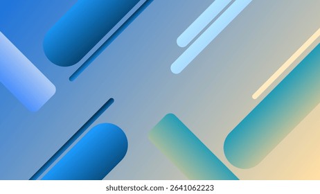 ABSTRACT BACKGROUND ELEGANT ORANGE BLUE GRADIENT SMOOTH LIQUID COLORFUL DESIGN WITH DIAGONAL GEOMETRIC SHAPES VECTOR TEMPLATE GOOD FOR MODERN WEBSITE, WALLPAPER, COVER DESIGN 