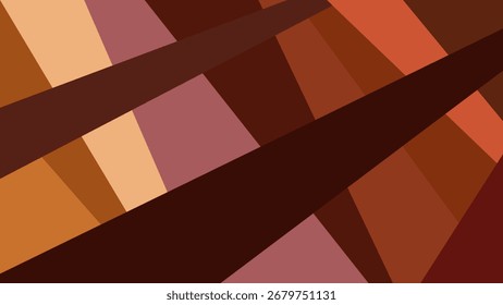 ABSTRACT BACKGROUND ELEGANT ORANGE BROWN FLAT SMOOTH COLORFUL DESIGN WITH DIAGONAL GEOMETRIC SHAPES VECTOR TEMPLATE GOOD FOR MODERN WEBSITE, WALLPAPER, COVER DESIGN 