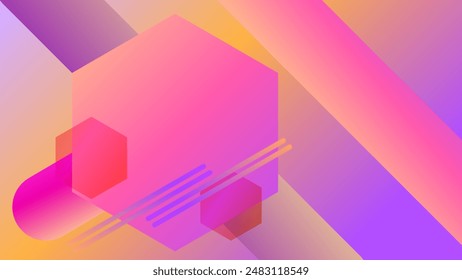 ABSTRACT BACKGROUND ELEGANT ORANGE PINK PURPLE GRADIENT SMOOTH LIQUID COLORFUL DESIGN WITH GEOMETRIC SHAPES VECTOR TEMPLATE GOOD FOR MODERN WEBSITE, WALLPAPER, COVER DESIGN 