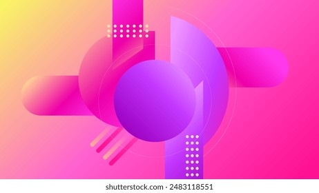 ABSTRACT BACKGROUND ELEGANT ORANGE PINK PURPLE GRADIENT SMOOTH LIQUID COLORFUL DESIGN WITH GEOMETRIC SHAPES VECTOR TEMPLATE GOOD FOR MODERN WEBSITE, WALLPAPER, COVER DESIGN 