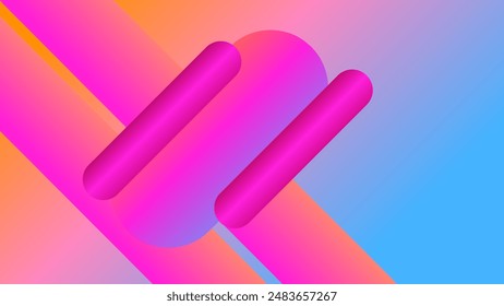 ABSTRACT BACKGROUND ELEGANT ORANGE PINK PURPLE GRADIENT SMOOTH LIQUID COLORFUL DESIGN WITH GEOMETRIC SHAPES VECTOR TEMPLATE GOOD FOR MODERN WEBSITE, WALLPAPER, COVER DESIGN 