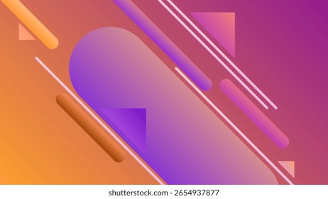 ABSTRATO FUNDO ELEGANTE LARANJA GRADIENTE ROXO LÍQUIDO LISO DESIGN COLORIDO COM LINHAS DIAGONAIS FORMAS GEOMÉTRICAS MODELO DE VETOR BOM PARA SITE MODERNO, PAPEL DE PAREDE, DESIGN DE CAPA 