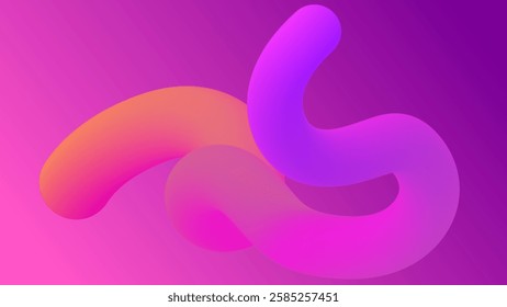 ABSTRACT BACKGROUND ELEGANT PINK PURPLE GRADIENT 3D FLUID SWIRL WAVY SMOOTH LIQUID COLORFUL DESIGN VECTOR TEMPLATE GOOD FOR MODERN WEBSITE, WALLPAPER, COVER DESIGN	