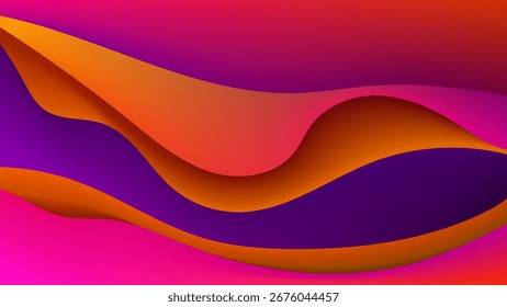 ABSTRATO FUNDO ELEGANTE ROSA ROSA LARANJA GRADIENTE LÍQUIDO LISO DESIGN COLORIDO COM FORMAS DESENHADAS À MÃO MODELO DE VETOR BOM PARA SITE MODERNO, PAPEL DE PAREDE, DESIGN DE CAPA 