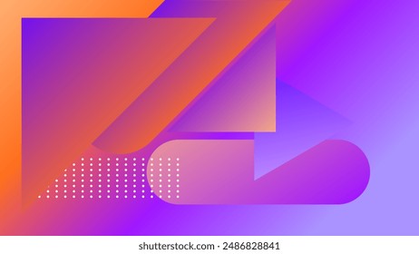 ABSTRACT BACKGROUND ELEGANT PURPLE ORANGE GRADIENT SMOOTH LIQUID COLORFUL DESIGN WITH GEOMETRIC SHAPES VECTOR TEMPLATE GOOD FOR MODERN WEBSITE, WALLPAPER, COVER DESIGN 