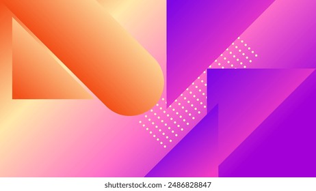 ABSTRACT BACKGROUND ELEGANT PURPLE ORANGE GRADIENT SMOOTH LIQUID COLORFUL DESIGN WITH GEOMETRIC SHAPES VECTOR TEMPLATE GOOD FOR MODERN WEBSITE, WALLPAPER, COVER DESIGN 