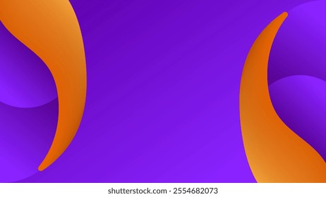 ABSTRACT BACKGROUND ELEGANT PURPLE ORANGE GRADIENT SMOOTH LIQUID COLORFUL DESIGN WITH HAND DRAWN SHAPES VECTOR TEMPLATE GOOD FOR MODERN WEBSITE, WALLPAPER, COVER DESIGN 