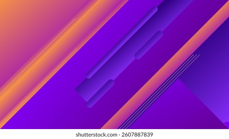 ABSTRACT BACKGROUND ELEGANT PURPLE ORANGE GRADIENT SMOOTH LIQUID COLORFUL DESIGN WITH GEOMETRIC SHAPES VECTOR TEMPLATE GOOD FOR MODERN WEBSITE, WALLPAPER, COVER DESIGN 