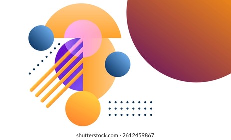 ABSTRACT BACKGROUND ELEGANT PURPLE ORANGE BLUE GRADIENT SMOOTH LIQUID COLORFUL DESIGN WITH GEOMETRIC SHAPES VECTOR TEMPLATE GOOD FOR MODERN WEBSITE, WALLPAPER, COVER DESIGN 