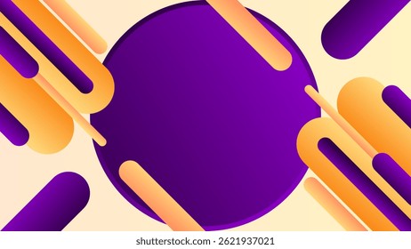 ABSTRACT BACKGROUND ELEGANT PURPLE ORANGE GRADIENT SMOOTH LIQUID COLORFUL DESIGN WITH GEOMETRIC SHAPES VECTOR TEMPLATE GOOD FOR MODERN WEBSITE, WALLPAPER, COVER DESIGN 