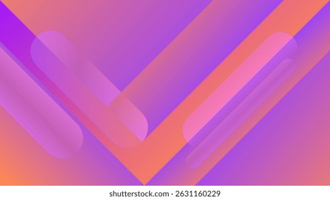 ABSTRACT BACKGROUND ELEGANT PURPLE ORANGE GRADIENT SMOOTH LIQUID COLORFUL DESIGN WITH DIAGONAL GEOMETRIC SHAPES VECTOR TEMPLATE GOOD FOR MODERN WEBSITE, WALLPAPER, COVER DESIGN 