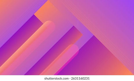 ABSTRAKTER HINTERGRUND ELEGANT PURPLE ORANGE GRADIENT GLATT FLÜSSIG BUNTES DESIGN MIT DIAGONALEN GEOMETRISCHEN FORMEN VEKTORVORLAGE GUT FÜR MODERNE WEBSITE, TAPETE, DECKENDESIGN 