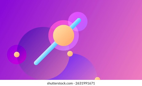 ABSTRACT BACKGROUND ELEGANT PURPLE ORANGE GRADIENT SMOOTH LIQUID COLORFUL DESIGN WITH CIRCLE LINES GEOMETRIC SHAPES VECTOR TEMPLATE GOOD FOR MODERN WEBSITE, WALLPAPER, COVER DESIGN 