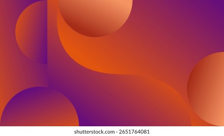 ABSTRACT BACKGROUND ELEGANT PURPLE ORANGE GRADIENT SMOOTH LIQUID COLORFUL WITH HAND DRAWN SHAPES DESIGN VECTOR TEMPLATE GOOD FOR MODERN WEBSITE, WALLPAPER, COVER DESIGN 