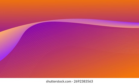 ABSTRACT BACKGROUND ELEGANT PURPLE ORANGE GRADIENT SMOOTH LIQUID COLORFUL DESIGN WITH HANDDRAWN SHAPES VECTOR TEMPLATE GOOD FOR MODERN WEBSITE, WALLPAPER, COVER DESIGN 