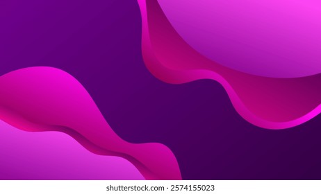 ABSTRACT BACKGROUND ELEGANT PURPLE PINK GRADIENT SMOOTH LIQUID COLORFUL DESIGN WITH HAND DRAWN SHAPES VECTOR TEMPLATE GOOD FOR MODERN WEBSITE, WALLPAPER, COVER DESIGN 