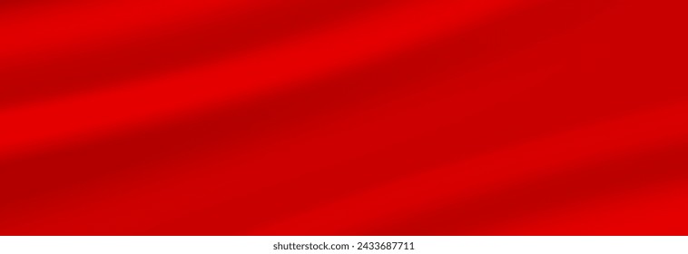 Abstract background, elegant red fabric or liquid waves or folds of satin silk background. Red silk cloth.