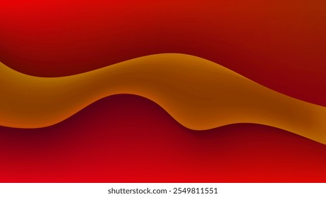 ABSTRACT BACKGROUND ELEGANT RED GOLD GRADIENT MESH SMOOTH LIQUID COLORFUL WITH WAVE SHAPES DESIGN VECTOR TEMPLATE GOOD FOR MODERN WEBSITE, WALLPAPER, COVER DESIGN 