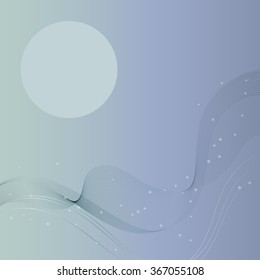 Abstract  background. An elegant wave bent blue lines.Vector illustration.