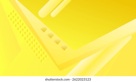 FUNDO ABSTRATO ELEGANTE GRADIENTE AMARELO LÍQUIDO SUAVE COLORIDO COM FORMAS GEOMÉTRICAS DESIGN VETOR MODELO BOM PARA SITE MODERNO, PAPEL DE PAREDE, DESIGN DE CAPA 