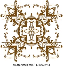 Fondo abstracto con textura de elemento de decoración retro monograma vintage