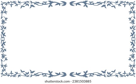 Abstract background with elemental blue border or frame. Perfect for card backgrounds, book covers, posters, banners
