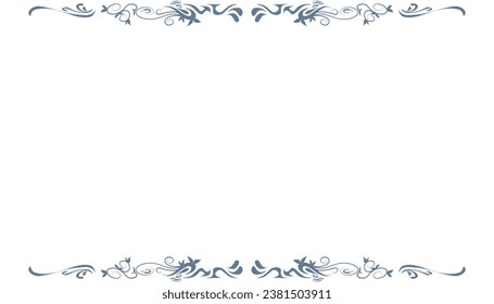Abstract background with elemental blue border or frame. Perfect for card backgrounds, book covers, posters, banners