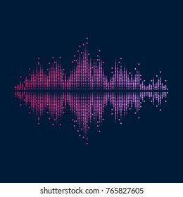 Abstract background with elements for dynamic design. Vector illustration with equalizer