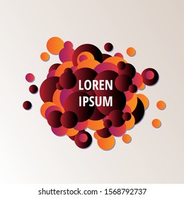 Abstract background elements, geometry object for graphic design, colorful dynamic shapes template, frame for text