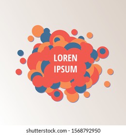 Abstract background elements, geometry object for graphic design, colorful dynamic shapes template, frame for text