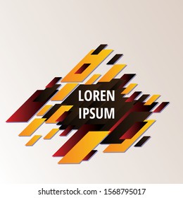 Abstract background elements, geometry object for graphic design, colorful dynamic shapes template, frame for text