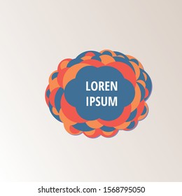 Abstract background elements, geometry object for graphic design, colorful dynamic shapes template, frame for text