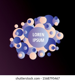 Abstract background elements, geometry object for graphic design, colorful dynamic shapes template, frame for text