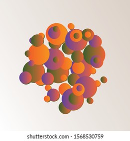 Abstract background elements, geometry objects for graphic design, colorful dynamic shapes template