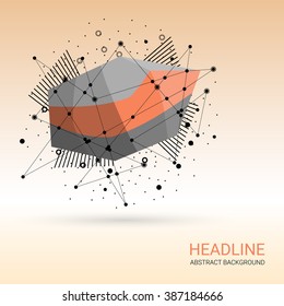 Abstract background with elements of polygonal graphics.