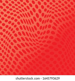 Fondo abstracto, patrón elíptico de onda roja