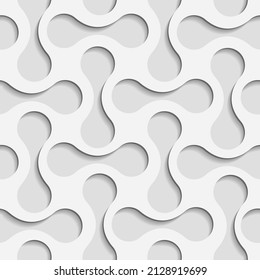 Abstract background of elliptical shapes. Vector illustration of three-dimensional geometric shapes on a gray background with shadows. Background for the presentation.