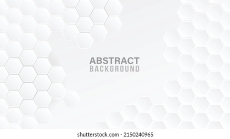 Antecedentes abstractos. Hexágono embutido , fondo blanco de abeja , luz y sombra ,Vector