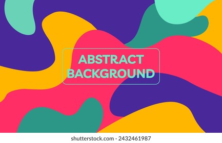 Abstract background.  Energetic blend of fluid shapes in vibrant hues.
