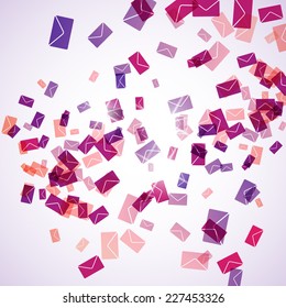 abstract background: envelope
