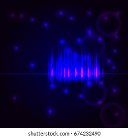 Abstract background, equalizer, glow effect