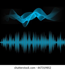 Abstract background equalizer. Sound waves. Vector illustration